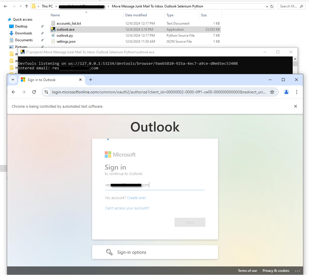 تطبيق نقل الرسائل الغير مرغوب بها إلى البريد الوارد تلقائيًا في Outlook.