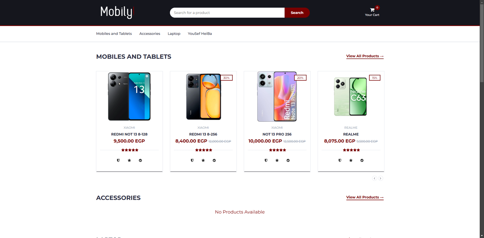 منصة متجر إلكتروني متكامل لإدارة وبيع المنتجات عبر الإنترنت.