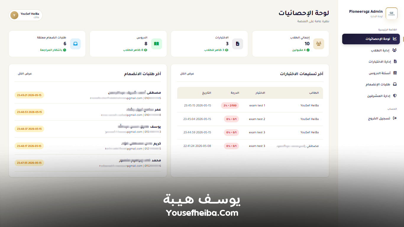 Pioneers GZ – منصة رقمية متكاملة لتأهيل الصيادلة لسوق العمل السعودي وإدارة رحلة التدريب والاختبارات والاعتماد المهني بواجهة Prometric الاحترافية