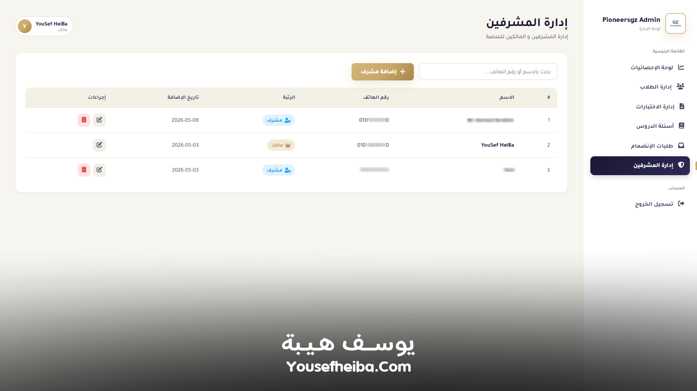 Pioneers GZ – منصة رقمية متكاملة لتأهيل الصيادلة لسوق العمل السعودي وإدارة رحلة التدريب والاختبارات والاعتماد المهني بواجهة Prometric الاحترافية