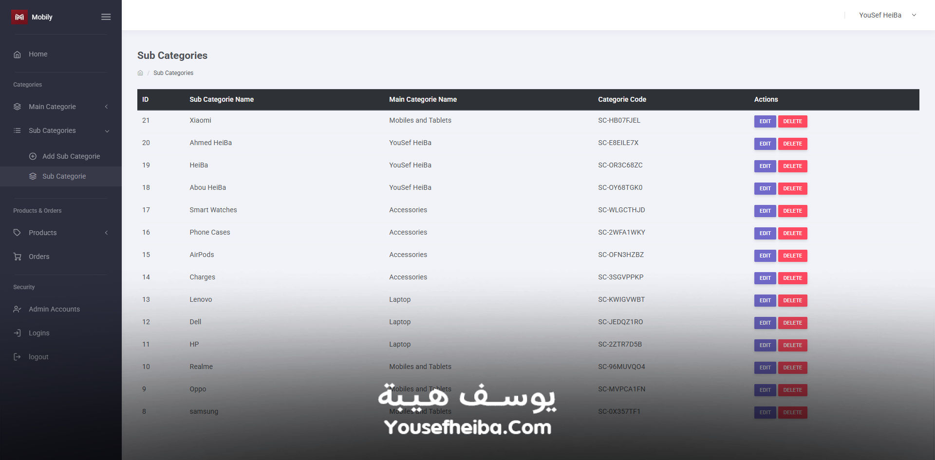 Mobily - منصة متجر إلكتروني متكامل لإدارة وبيع المنتجات عبر الإنترنت.