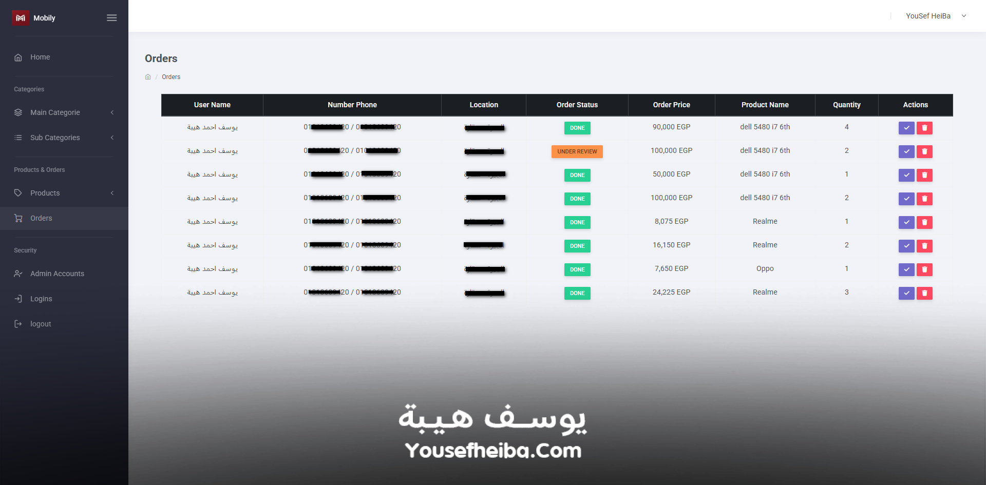 Mobily - منصة متجر إلكتروني متكامل لإدارة وبيع المنتجات عبر الإنترنت.