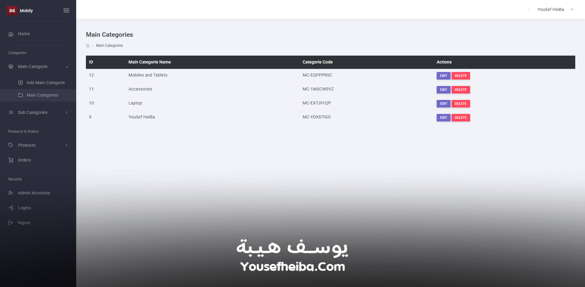 Mobily - منصة متجر إلكتروني متكامل لإدارة وبيع المنتجات عبر الإنترنت.